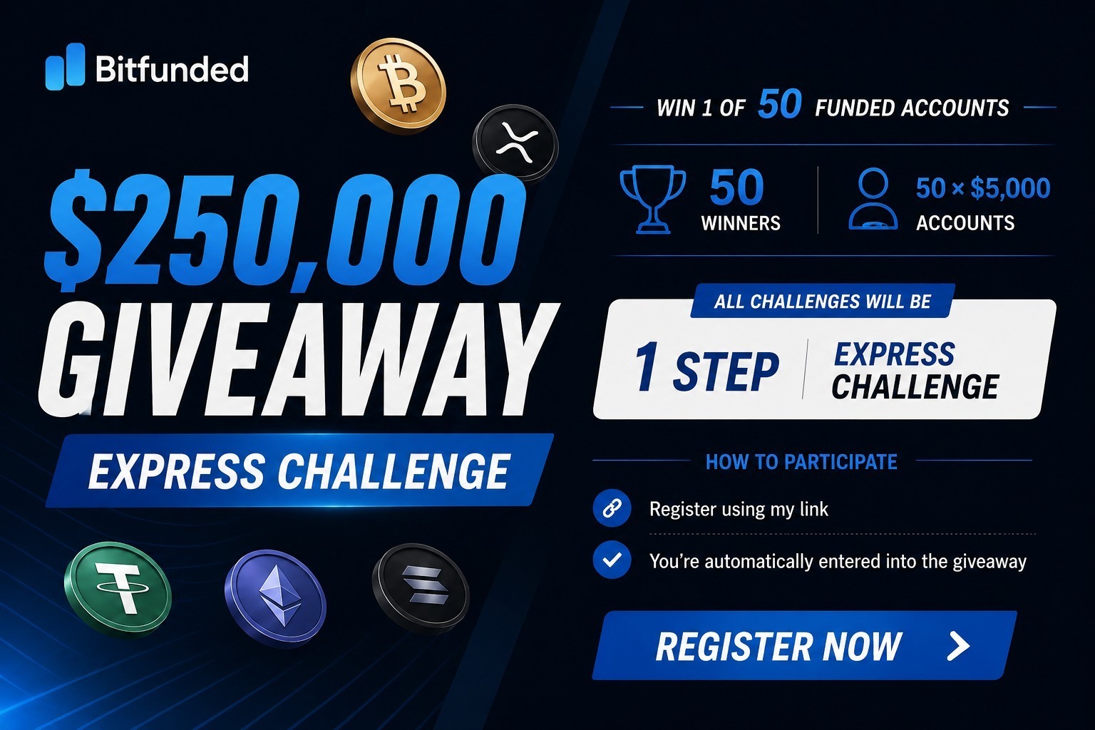 $250,000 Bitfunded Giveaway Express Challenge